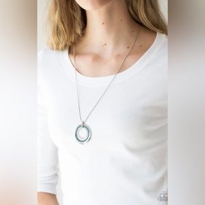 Paparazzi ♥ Gather Around Gorgeous - Blue ♥ Necklace with Matching Earrings- NWT